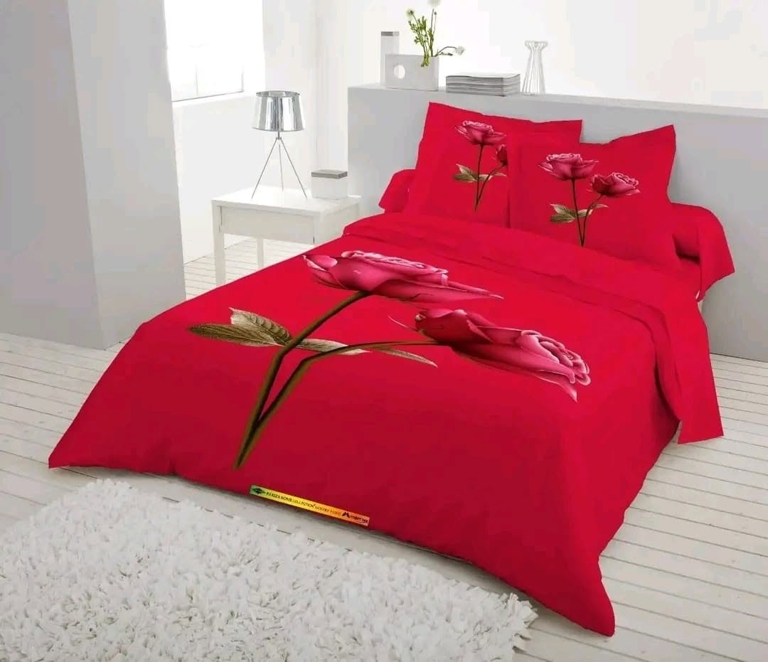 Red Rose Bedsheet with Premium Quality
